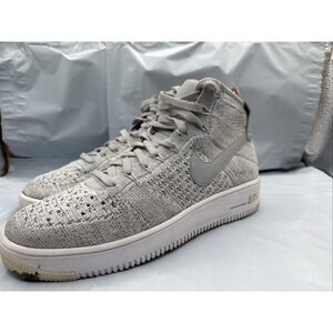 Men's Size 9.5- Nike Air Force 1 Ultra Flyknit Mid Wolf Grey
